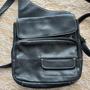 Stylish Black Leather Men's Bag